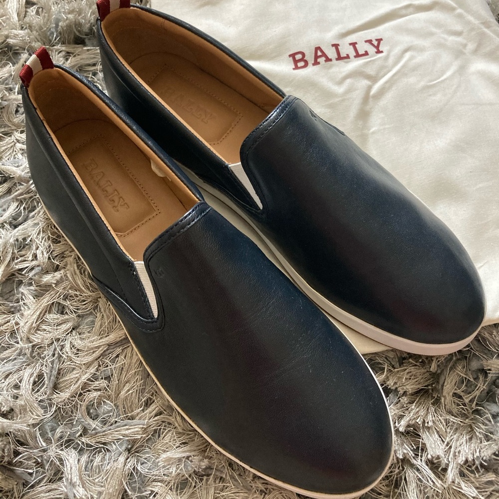 Bally slip on sneakers black